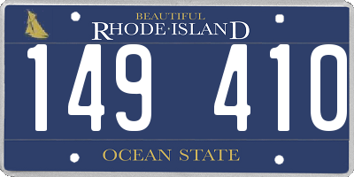 RI license plate 149410