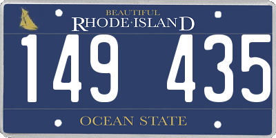 RI license plate 149435