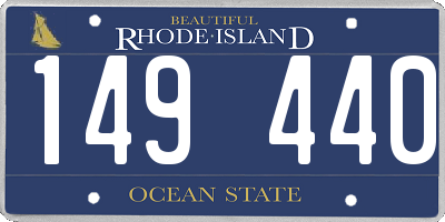 RI license plate 149440