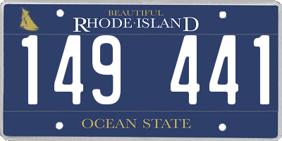RI license plate 149441