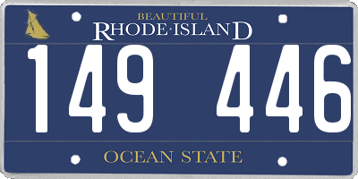 RI license plate 149446