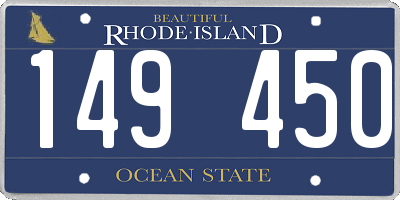 RI license plate 149450
