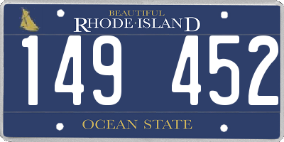 RI license plate 149452