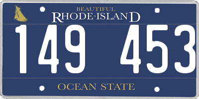 RI license plate 149453