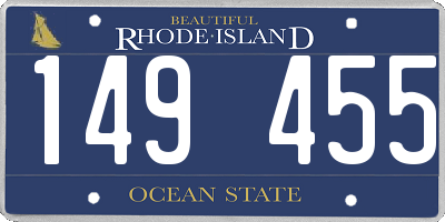 RI license plate 149455