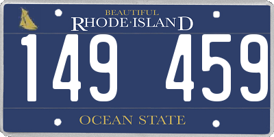 RI license plate 149459