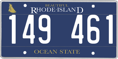 RI license plate 149461