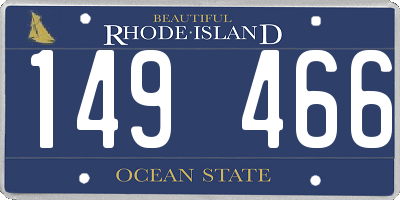 RI license plate 149466