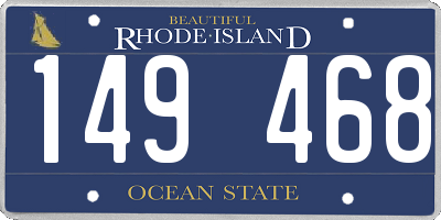RI license plate 149468