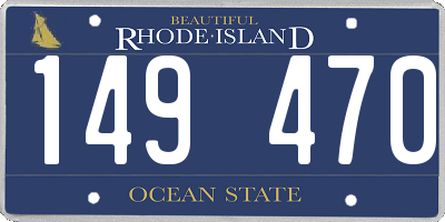 RI license plate 149470