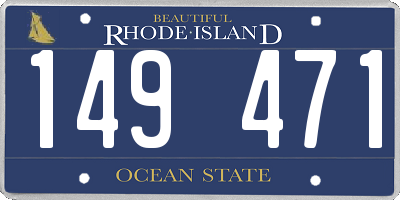 RI license plate 149471