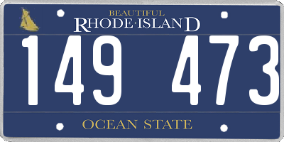 RI license plate 149473