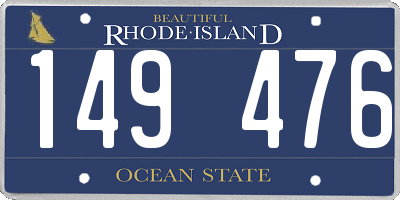 RI license plate 149476