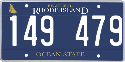 RI license plate 149479