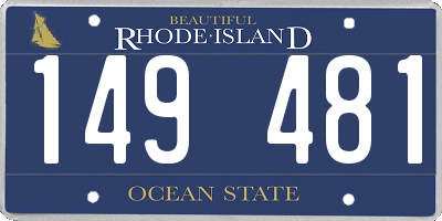 RI license plate 149481