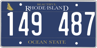 RI license plate 149487
