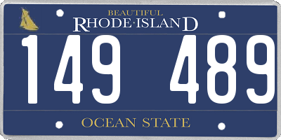 RI license plate 149489