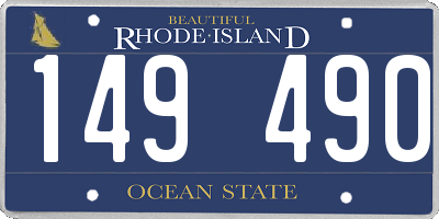 RI license plate 149490