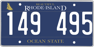 RI license plate 149495