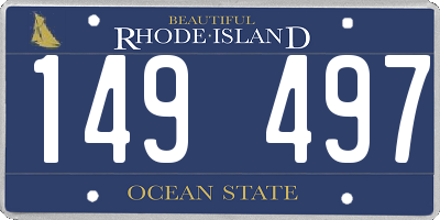 RI license plate 149497