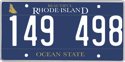 RI license plate 149498