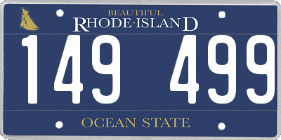 RI license plate 149499