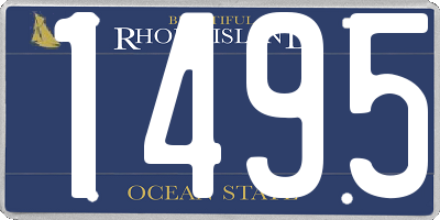 RI license plate 1495