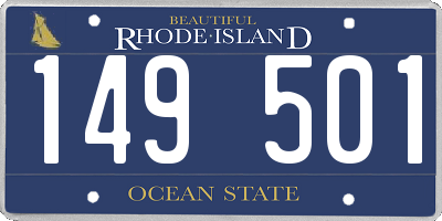 RI license plate 149501