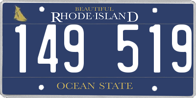 RI license plate 149519