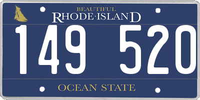 RI license plate 149520