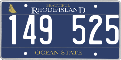 RI license plate 149525