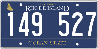 RI license plate 149527