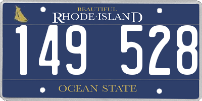 RI license plate 149528