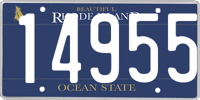 RI license plate 14955