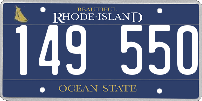 RI license plate 149550
