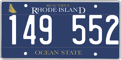 RI license plate 149552