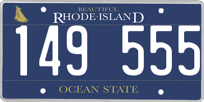 RI license plate 149555