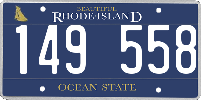 RI license plate 149558
