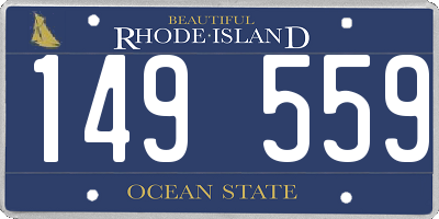 RI license plate 149559