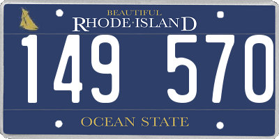 RI license plate 149570