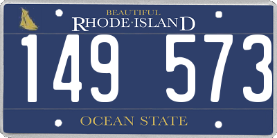RI license plate 149573