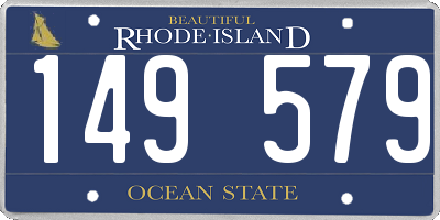 RI license plate 149579