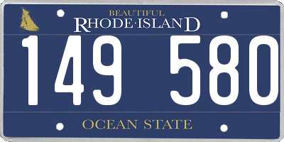 RI license plate 149580
