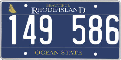 RI license plate 149586