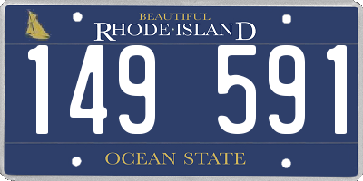 RI license plate 149591