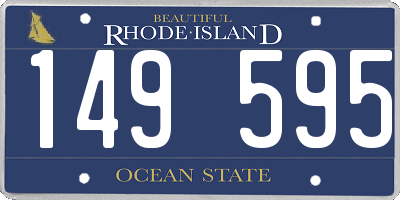 RI license plate 149595