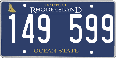 RI license plate 149599