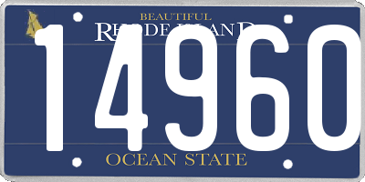 RI license plate 14960