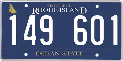 RI license plate 149601