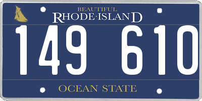 RI license plate 149610